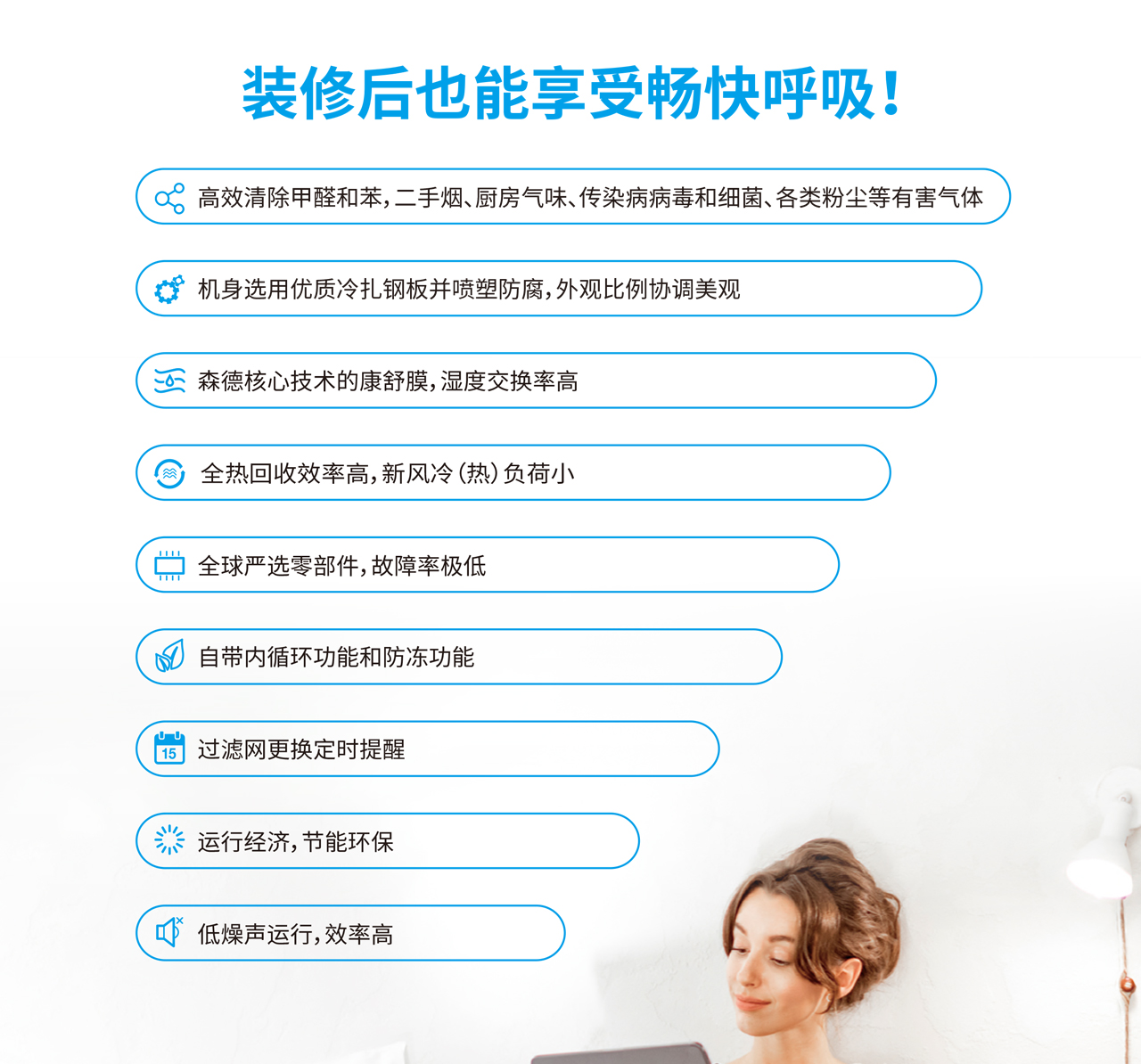 森德康舒屋壁掛式新風機